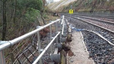 Landslip at Eden Brows disrupts railway